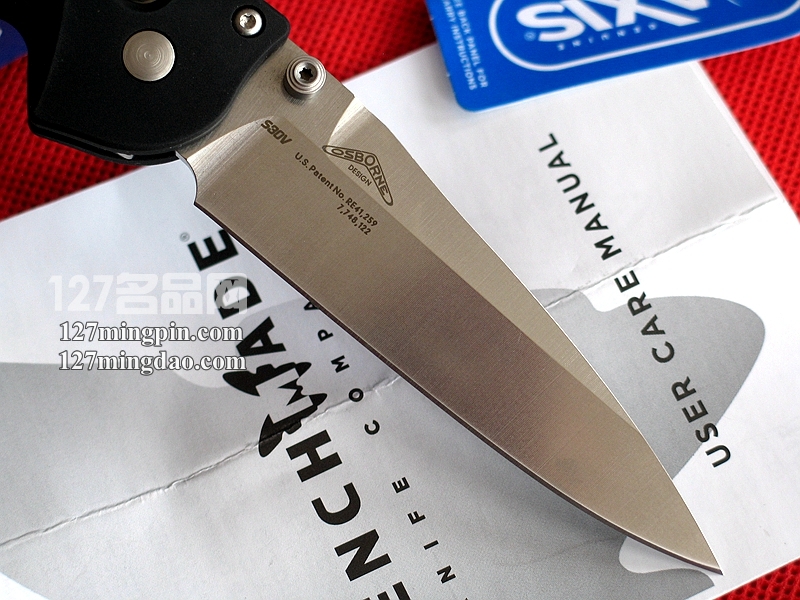 Benchmade 美国蝴蝶 477使者 全刃助力测跳版 快开刀