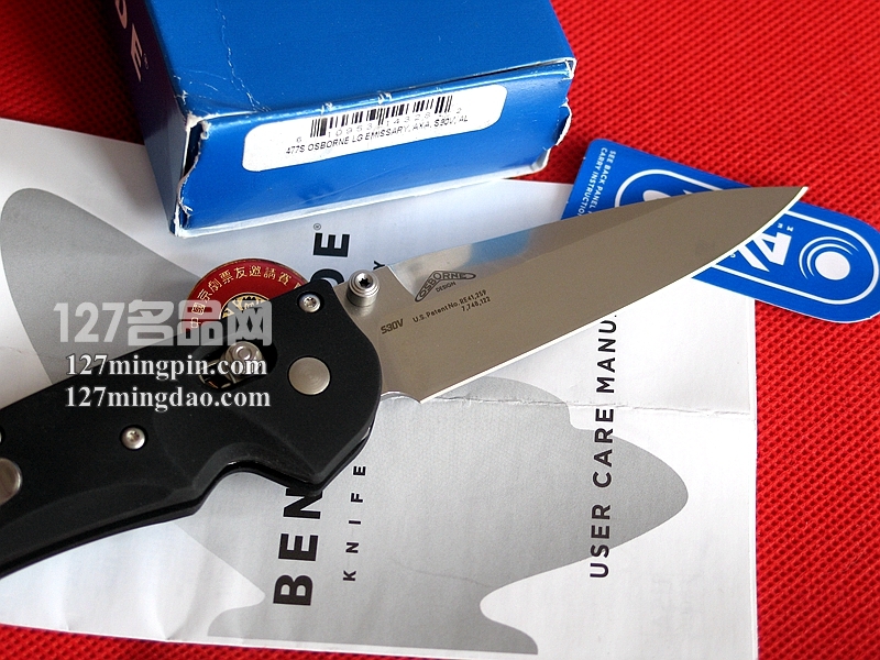 Benchmade 美国蝴蝶 477使者 全刃助力测跳版 快开刀