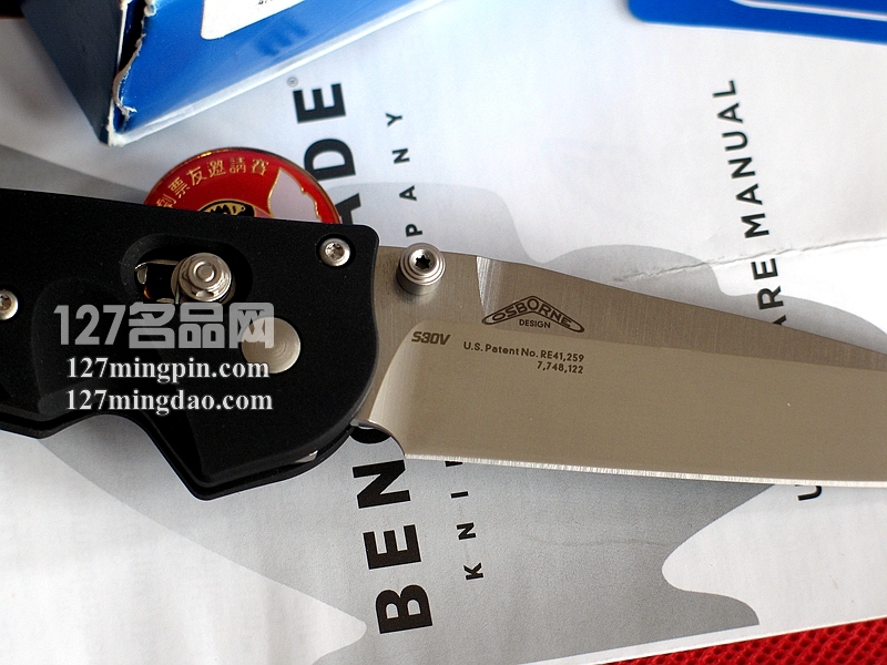 Benchmade 美国蝴蝶 477使者 全刃助力测跳版 快开刀