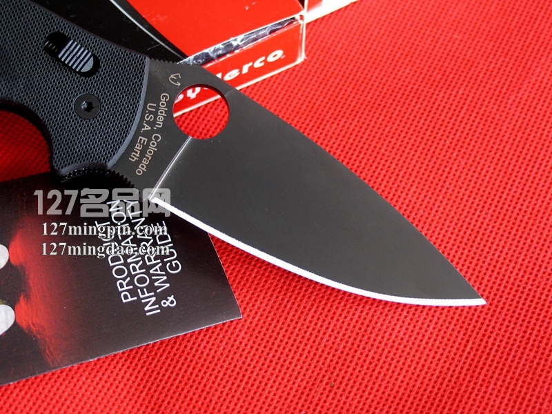 美国SPYDERCO 蜘蛛C95GPBBK2 马尼克斯2代军警版折刀 