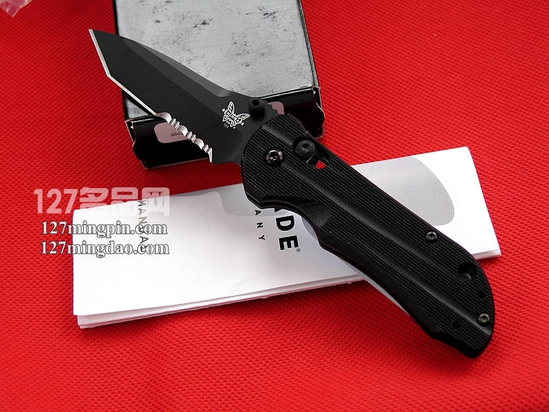 美国蝴蝶Benchmade 904SBK经典型小号版半齿打击者二代