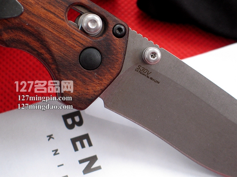 美国蝴蝶Benchmade 15031-2 石洗全刃折刀 