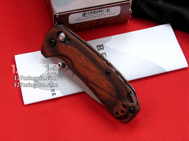 美国蝴蝶Benchmade 15031-2 石洗全刃折刀 