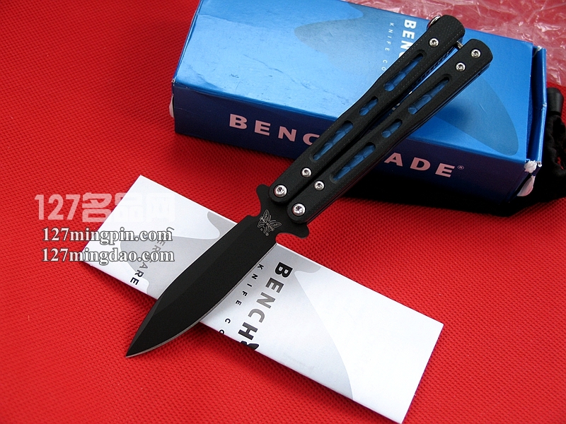 Benchmade美国蝴蝶 32BK 镂空柄蝴蝶甩刀 