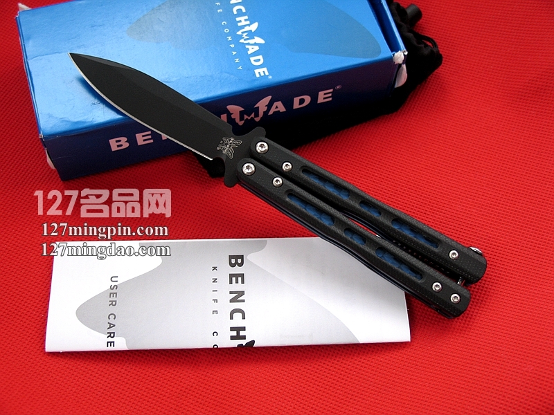 Benchmade美国蝴蝶 32BK 镂空柄蝴蝶甩刀 