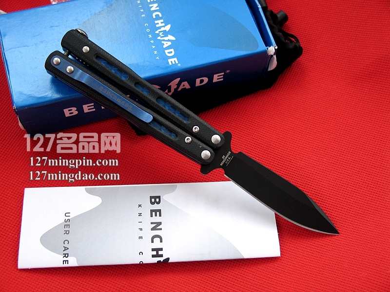 Benchmade美国蝴蝶 32BK 镂空柄蝴蝶甩刀 