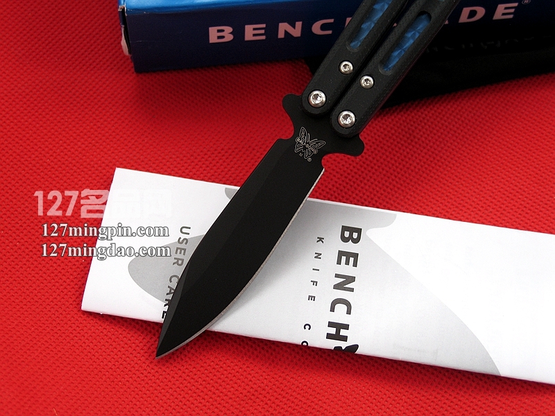 Benchmade美国蝴蝶 32BK 镂空柄蝴蝶甩刀 