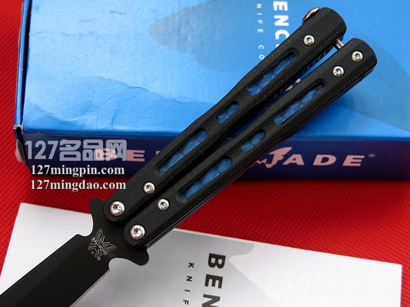 Benchmade美国蝴蝶 32BK 镂空柄蝴蝶甩刀 