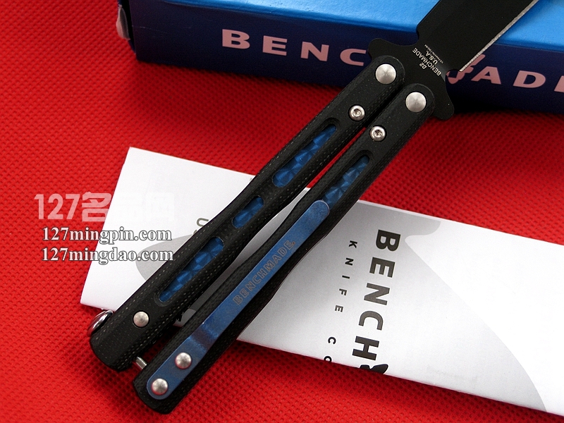 Benchmade美国蝴蝶 32BK 镂空柄蝴蝶甩刀 