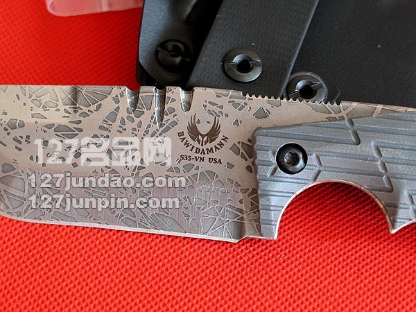 美国 Bawidamann炮手 DP蚀刻手工订制版靴刀 
