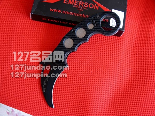 爱默森Emerson 爱莫生Karambit BT 虎爪格斗折刀 