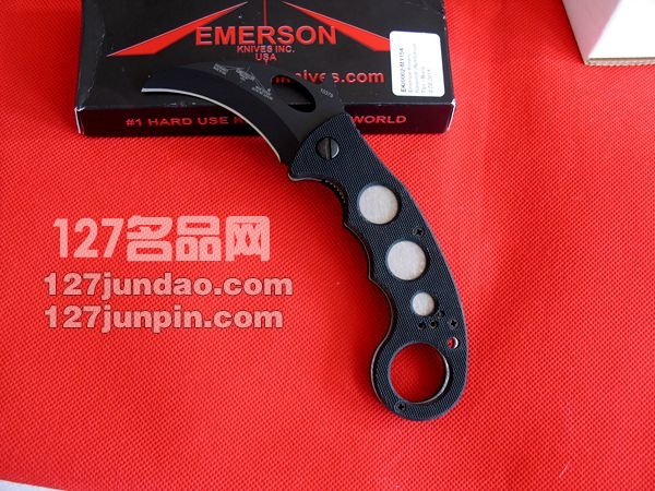 爱默森Emerson 爱莫生Karambit BT 虎爪格斗折刀 