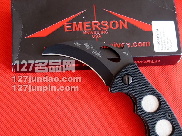 爱默森Emerson 爱莫生Karambit BT 虎爪格斗折刀 