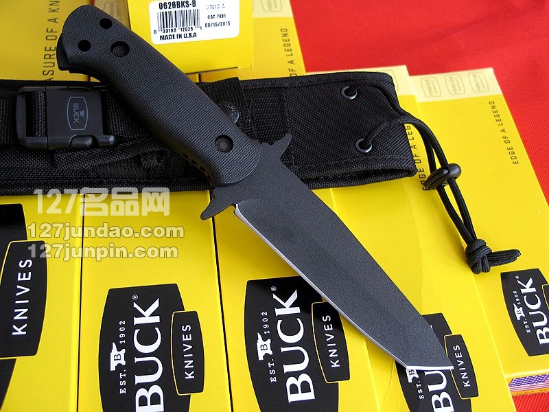 美国BUCK 巴克626BKS 野外求生战术刀  