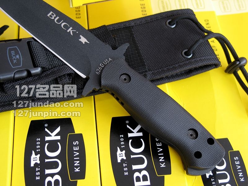 美国BUCK 巴克626BKS 野外求生战术刀  