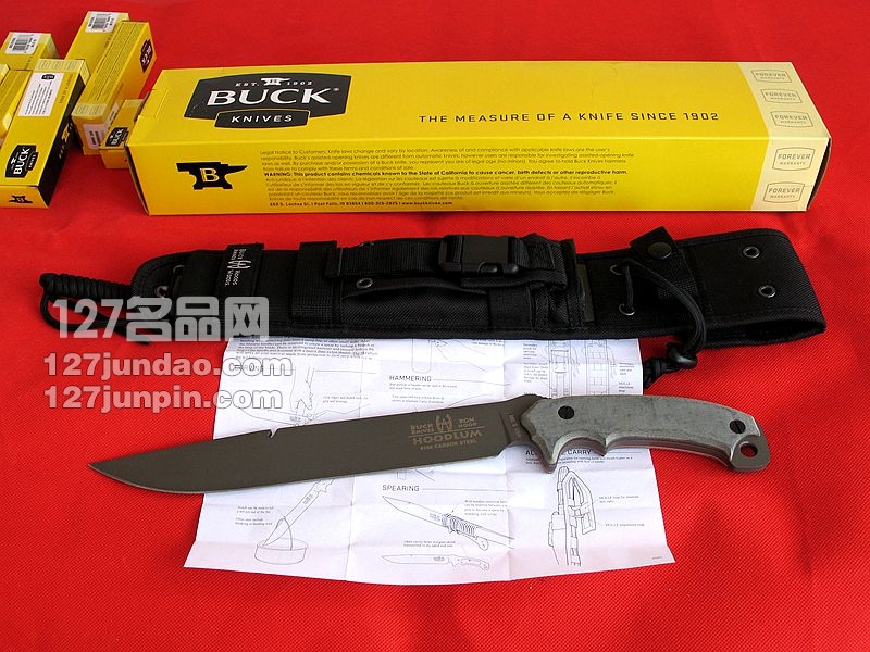 美国BUCK 巴克0060BKSBH 极限生存野战刀 军刀 名刀 