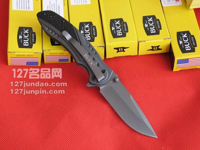 美国BUCK 巴克865BKS 野营户外生存折刀 世界名刀 