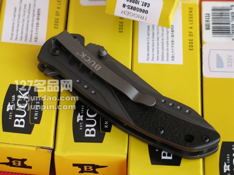 美国BUCK 巴克865BKS 野营户外生存折刀 世界名刀 