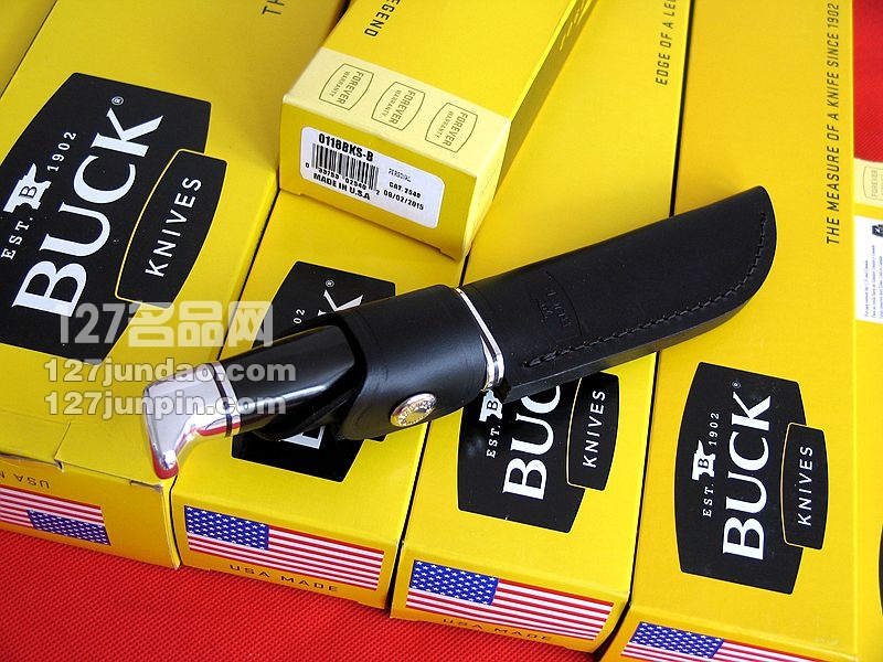 美国BUCK 巴克118BKS 中型经典小猎刀 战术刀 