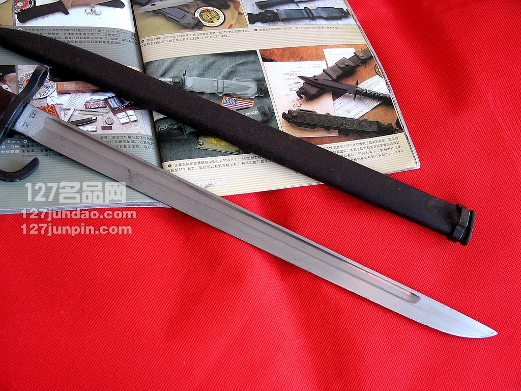 小日本30刺刀 带护手勾二战军刀 