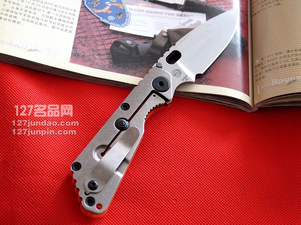 挺进者Strider SNG CC战术折刀橙色G10柄 名刀世界 