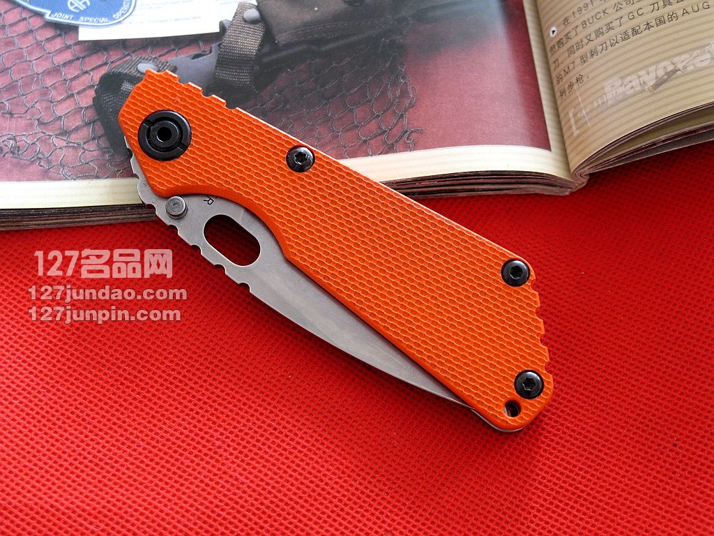 挺进者Strider SNG S 战术折刀橙色G10柄 名刀世界 