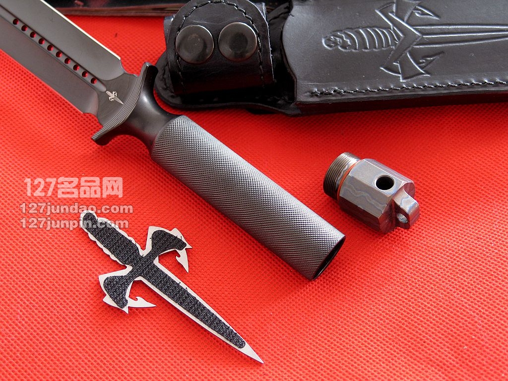 美国微技术MICROTECH  ADO-L 剑标3V钢双刃战斗直刀 匕首127名品网