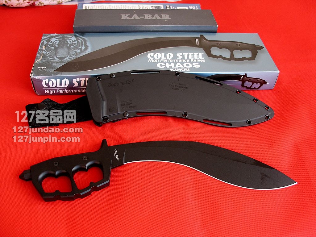 美国Cold Steel 冷钢80NTK 黑狗腿弯刀 SK5钢野战刀 世界名刀 