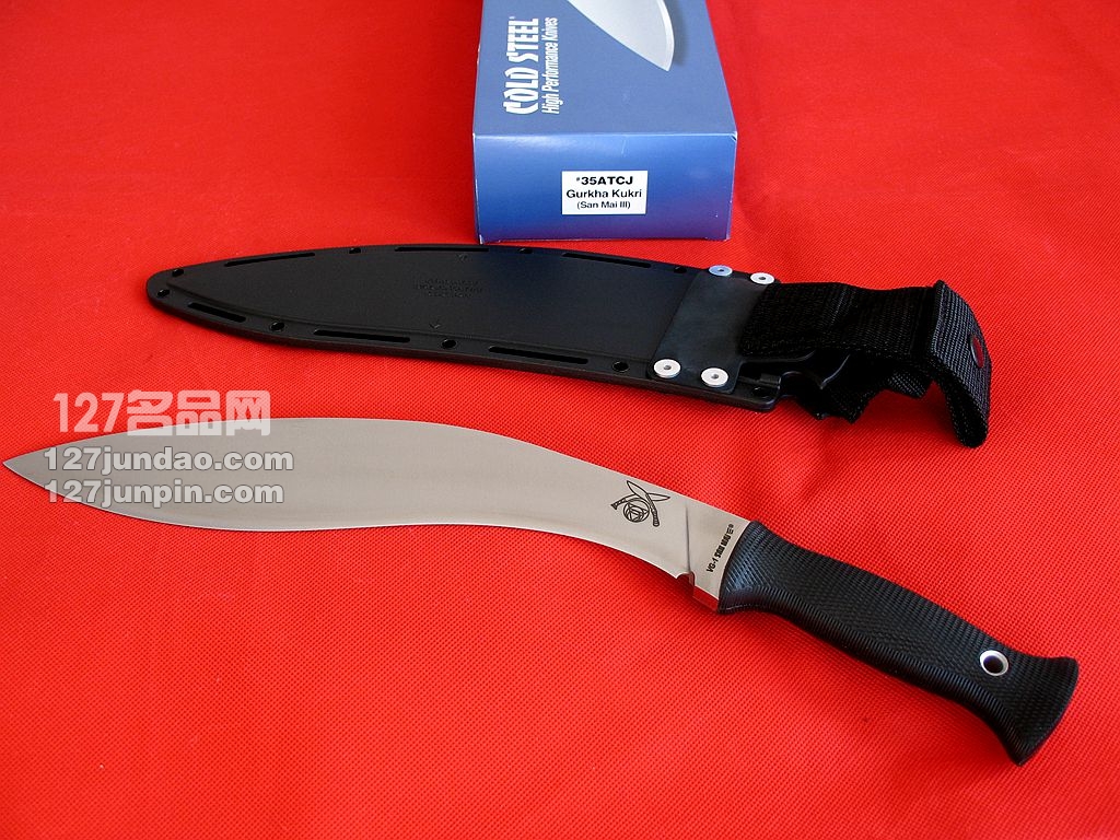 美国冷钢Cold Steel 35ATCJ三美钢狗腿 喀尔克弯刀 野战军刀 名刀