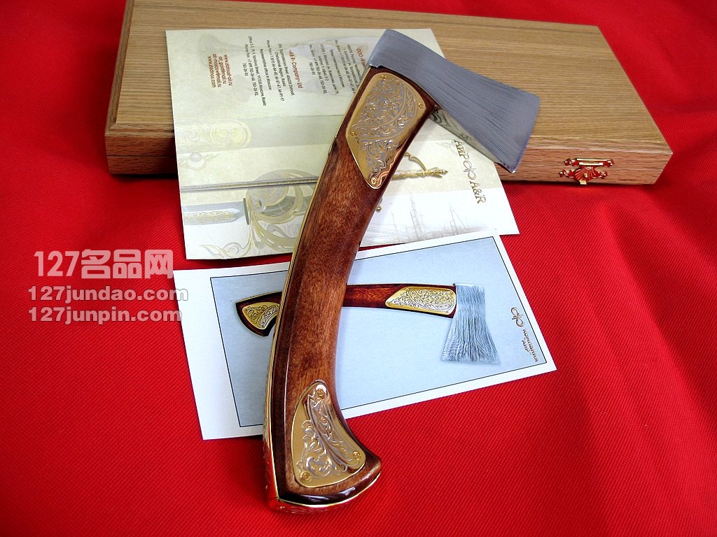俄罗斯皇家战斧 瑞粉大马士革蚀刻流金唯一版 