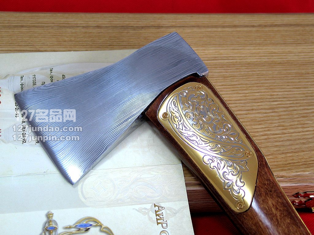 俄罗斯皇家战斧 瑞粉大马士革蚀刻流金唯一版 