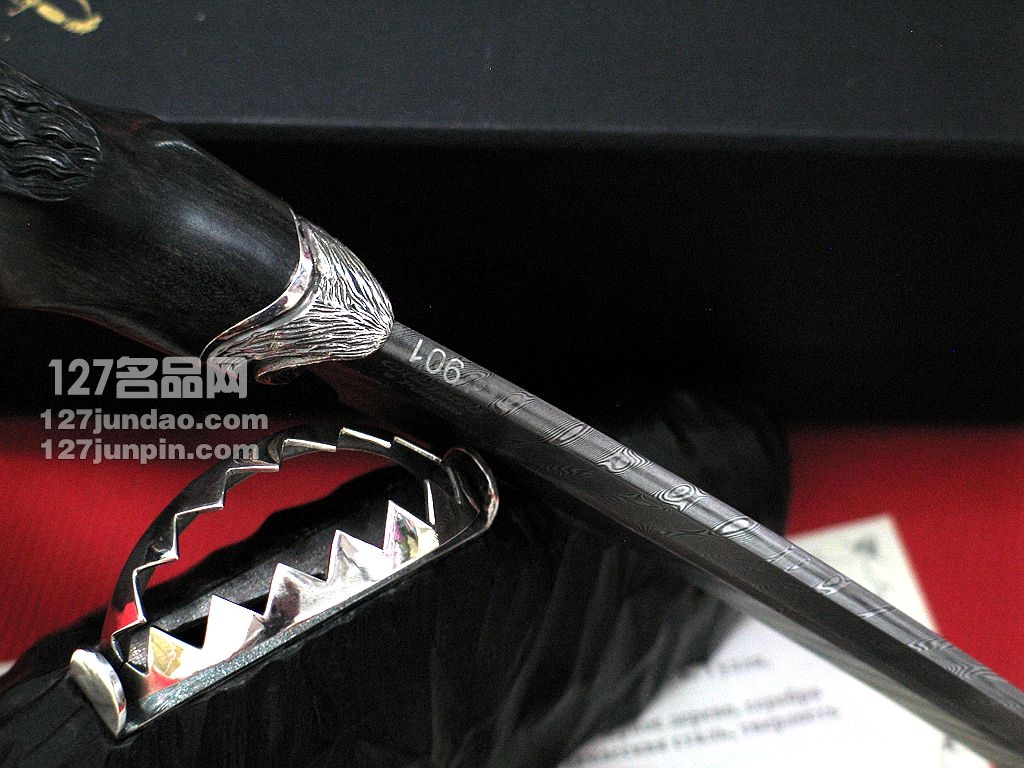 俄罗斯Nord Crown狼牙 ZD-0801大馬士革手工刀 军刀 猎刀 