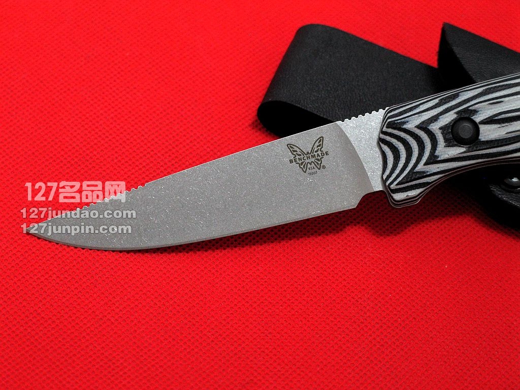 美国蝴蝶BENCHMADE15007-1 S30V钢缎面小型狩猎刀 世界名刀 