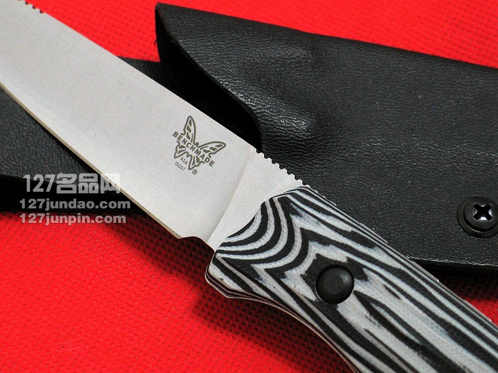 美国蝴蝶BENCHMADE15007-1 S30V钢缎面小型狩猎刀 世界名刀 