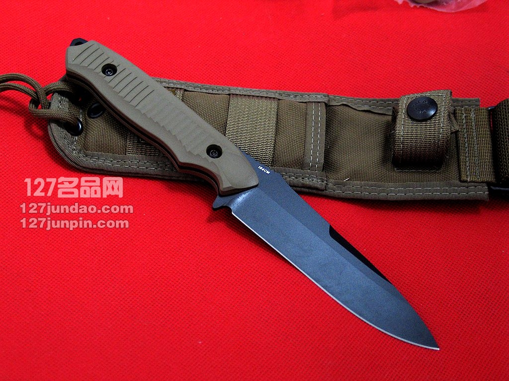 美国蝴蝶 BENCHMADE 140BKSN猎虎战术刀 沙色柄军刀 