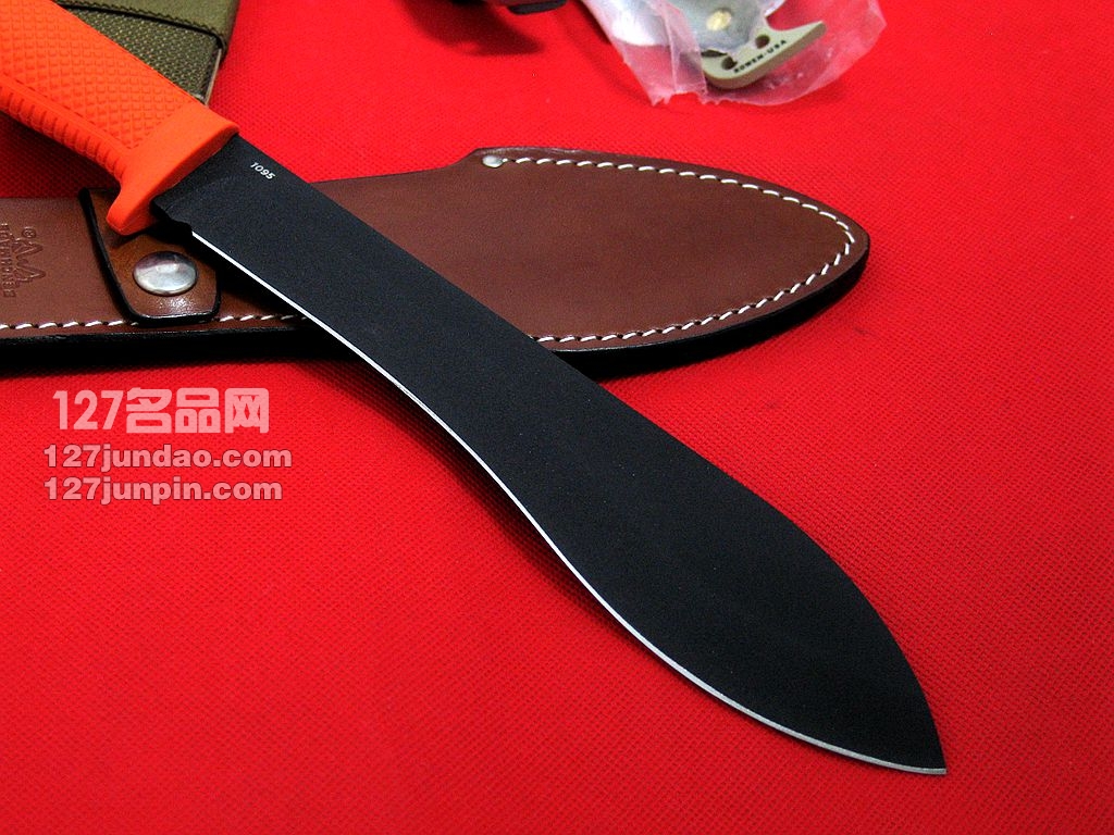 美国蝴蝶 BENCHMADE 153BK野战刀 橘柄黑狗腿 开山刀 