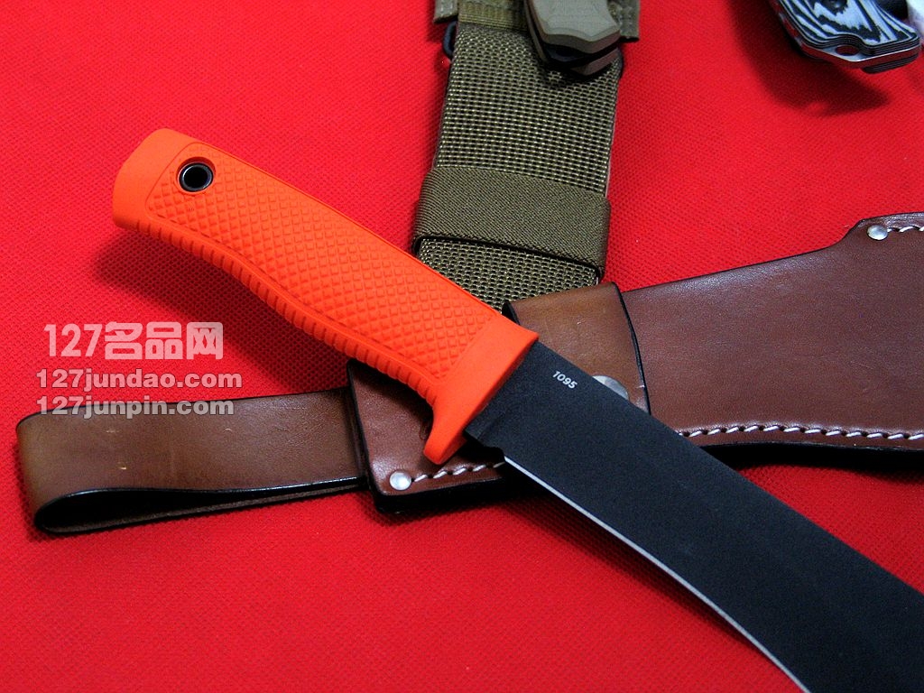 美国蝴蝶 BENCHMADE 153BK野战刀 橘柄黑狗腿 开山刀 