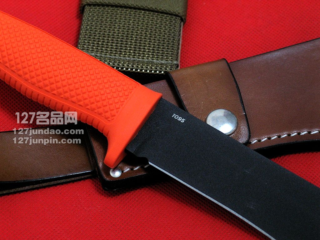 美国蝴蝶 BENCHMADE 153BK野战刀 橘柄黑狗腿 开山刀 