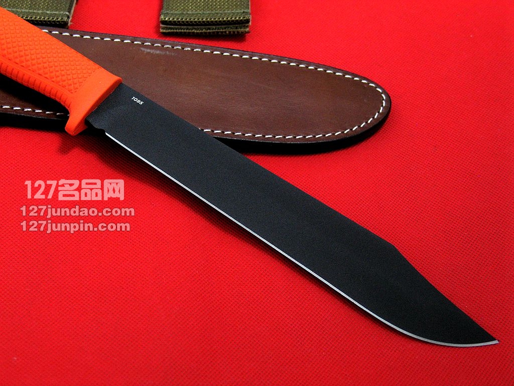 美国蝴蝶 BENCHMADE 154BK野战刀 橘柄开山刀 狗腿刀  