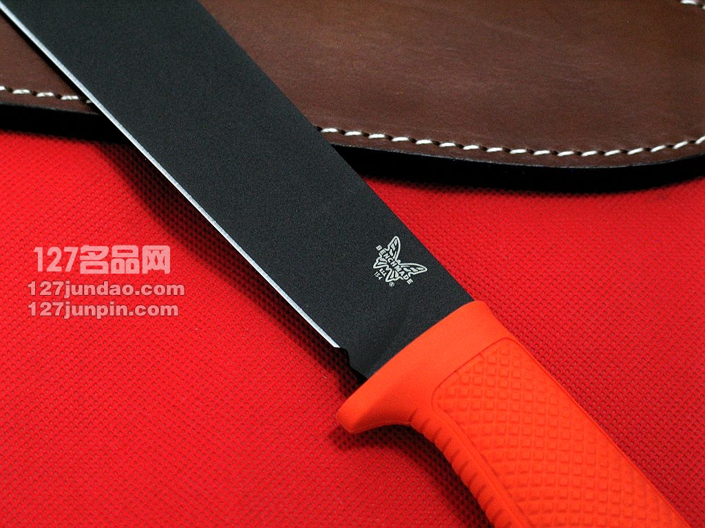 美国蝴蝶 BENCHMADE 154BK野战刀 橘柄开山刀 狗腿刀  