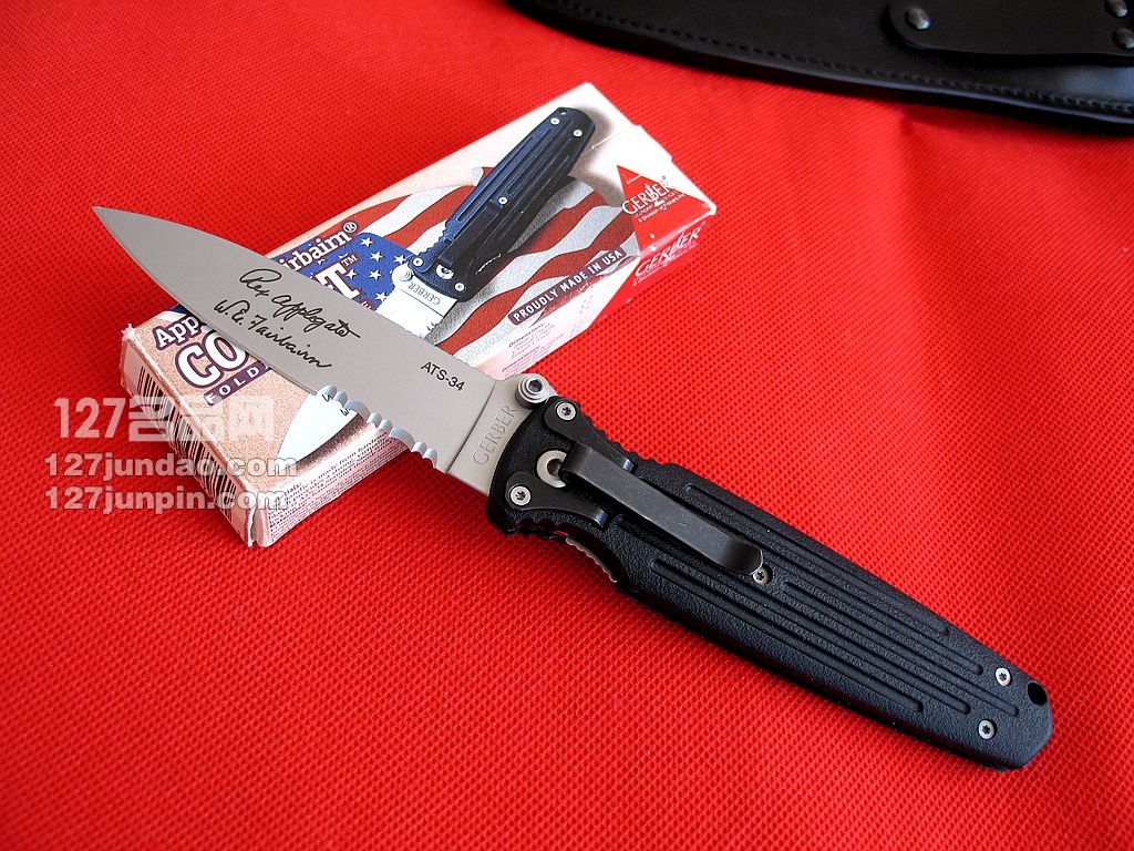 美国戈博GERBER 05795小飞霸格斗刀ATS-34钢早期停产版 名刀