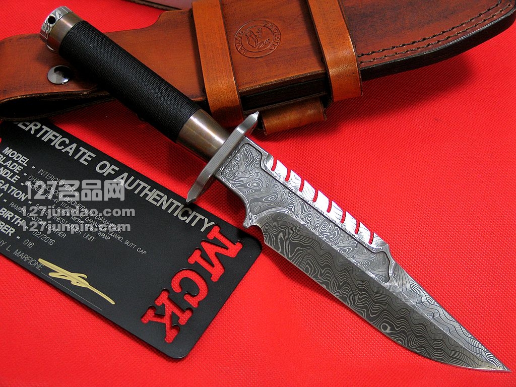 美国微技术MICROTECH 兰博剑标限量版求生刀 拉斯维加斯刀展品