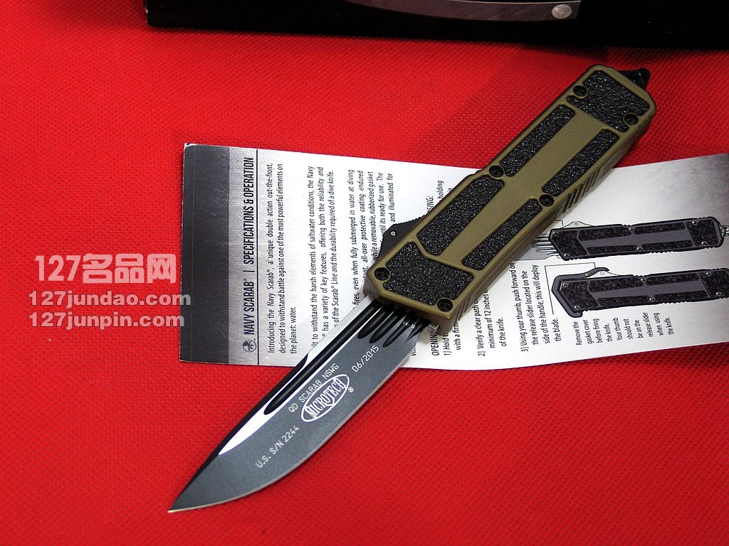 美国微技术MICROTECH 182-1TA OTF海军版甲虫 世界名刀 军刀