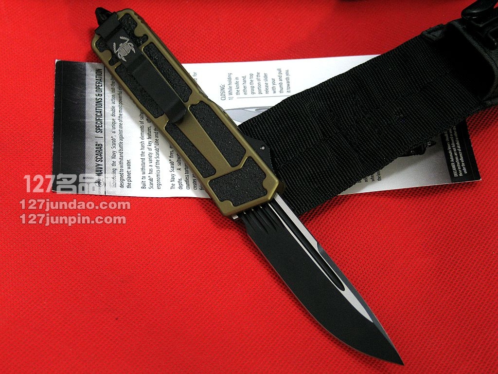 美国微技术MICROTECH 182-1TA OTF海军版甲虫 世界名刀 军刀