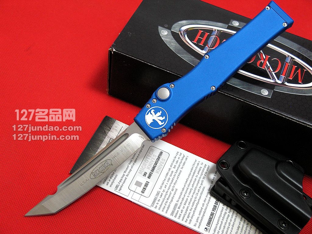 美国微技术MICROTECH 150-4BL超弹力直跳 名刀 军刀 