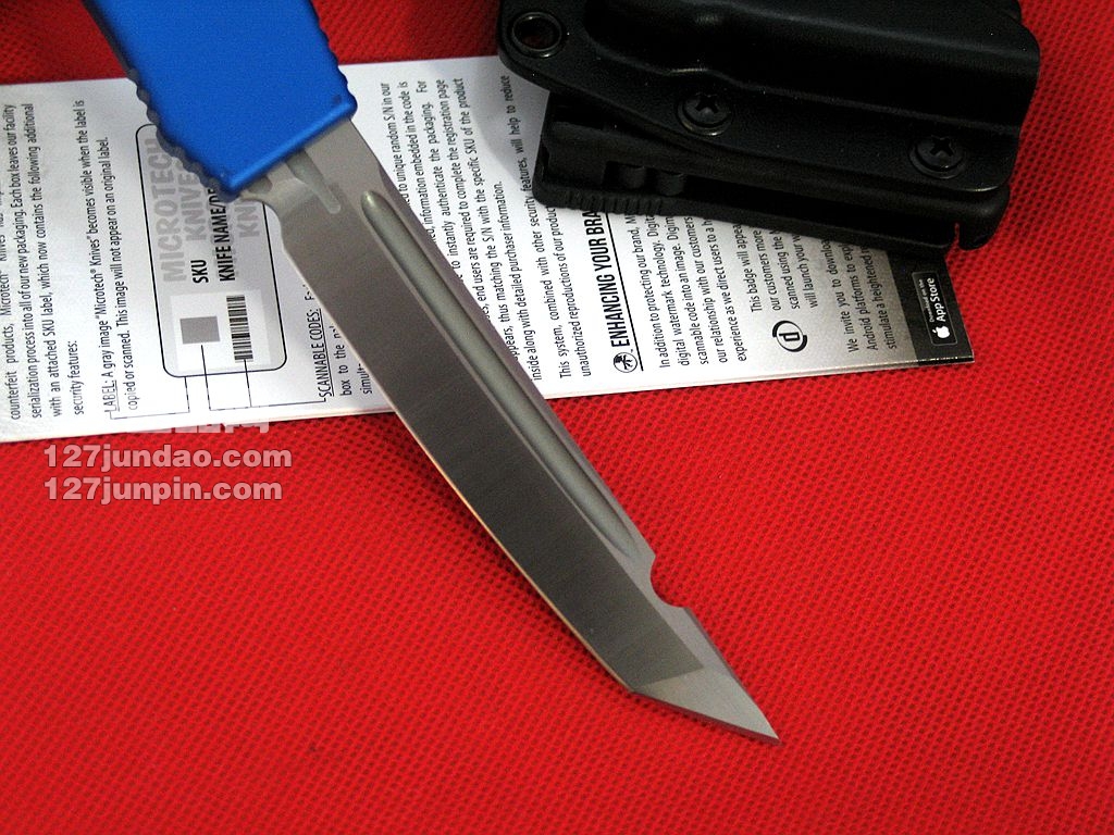 美国微技术MICROTECH 150-4BL超弹力直跳 名刀 军刀 