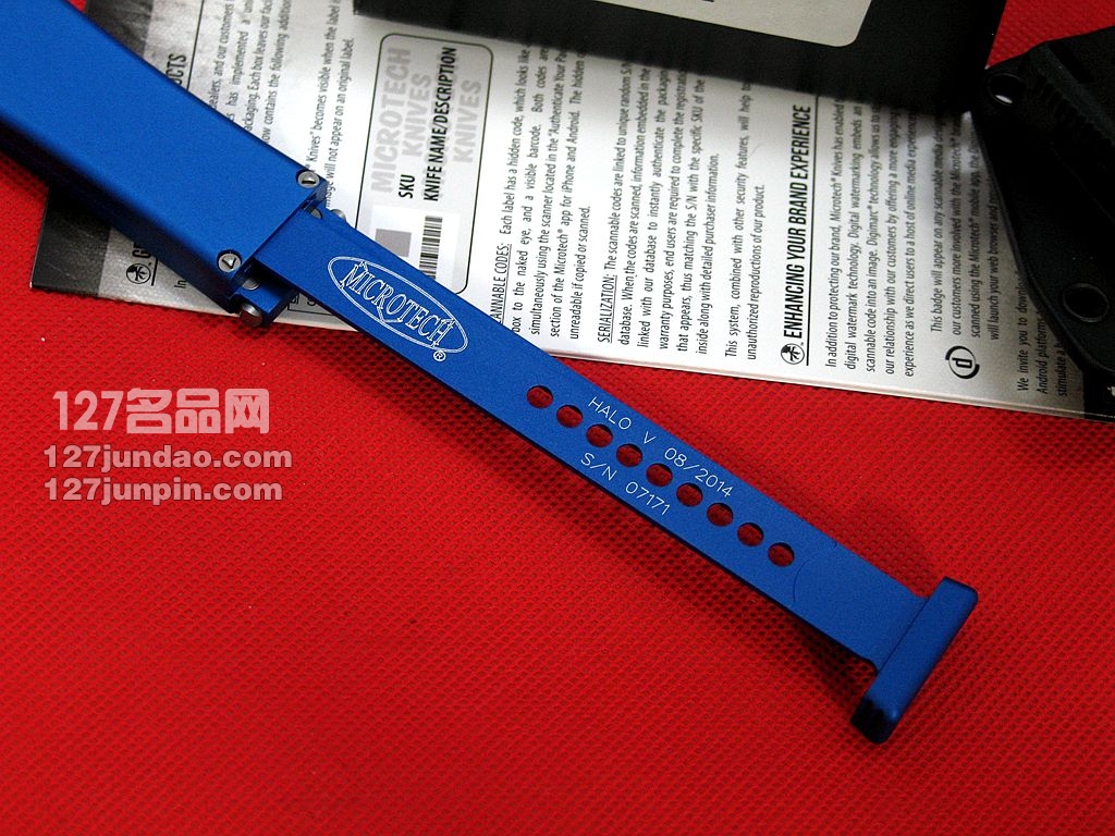 美国微技术MICROTECH 150-4BL超弹力直跳 名刀 军刀 