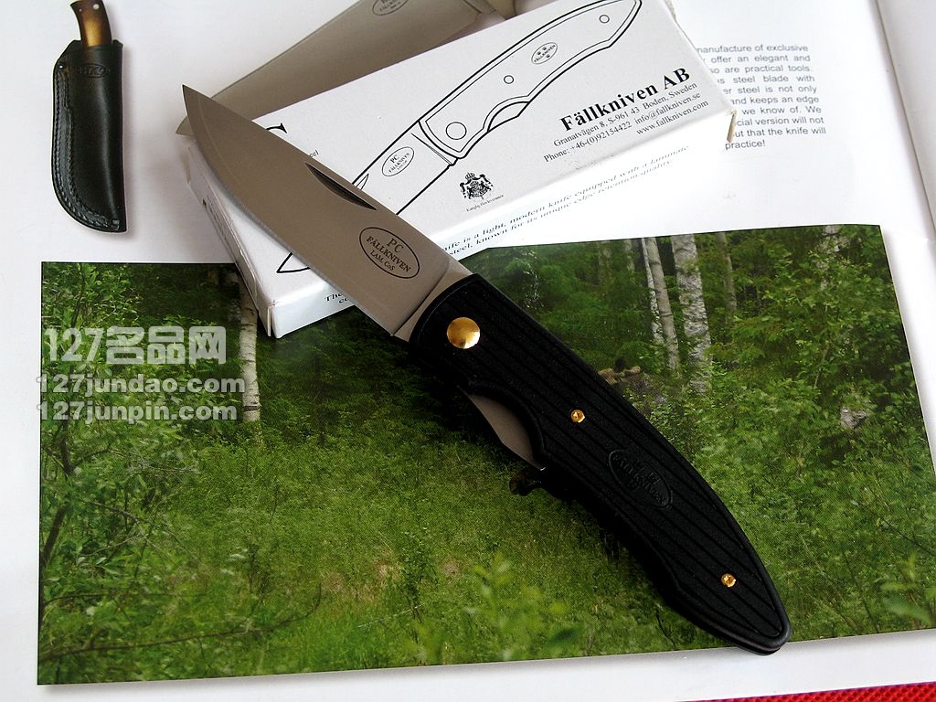 瑞典FK Fallkniven PCAU黑色轻量版超级折刀 福克尼文名刀 127名品