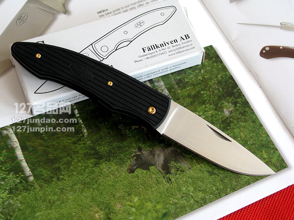 瑞典FK Fallkniven PCAU黑色轻量版超级折刀 福克尼文名刀 127名品