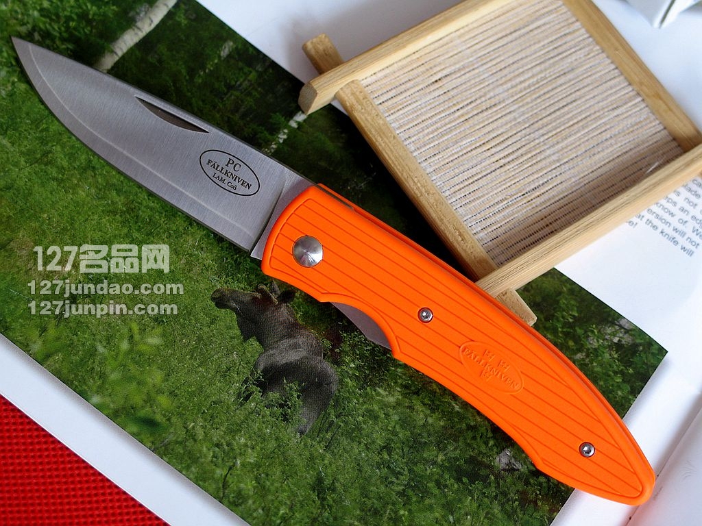 瑞典FK Fallkniven PCSO橘色轻量版超级折刀 福克尼文名刀 127名品